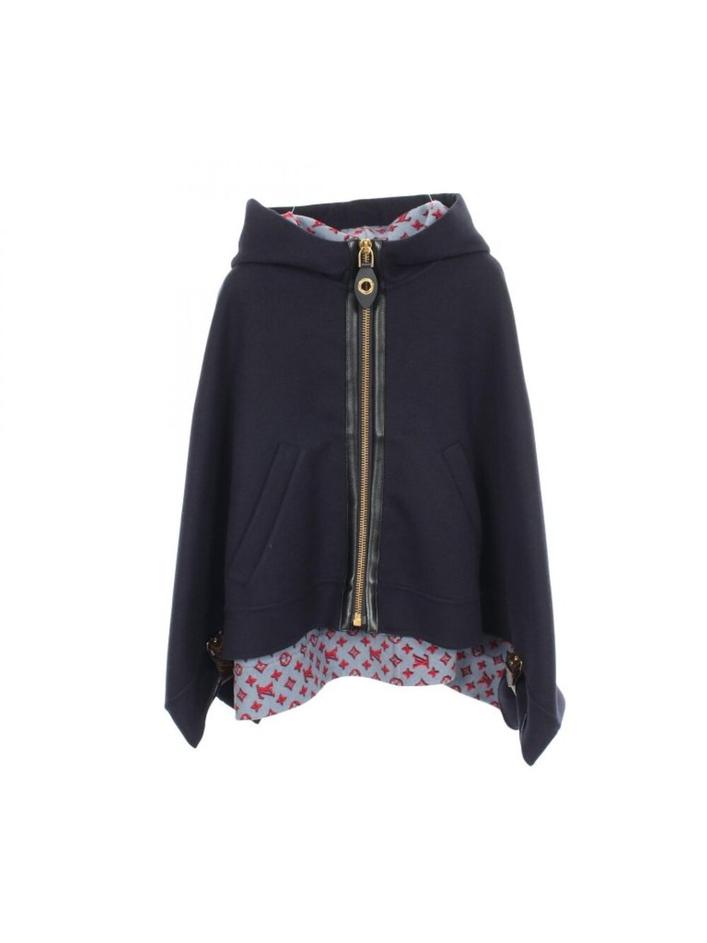 Louis Vuitton Poncho Cape Hoodie Coat Hooded Wool